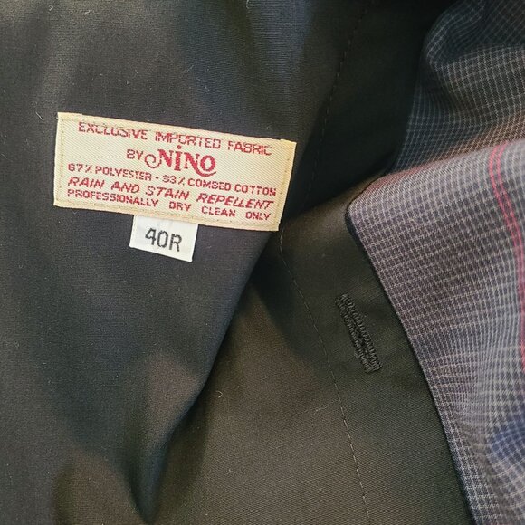 Hart Schaffner Marx Black Single Breasted Full Length Raincoat 40R Quiet Luxury - Picture 5 of 9